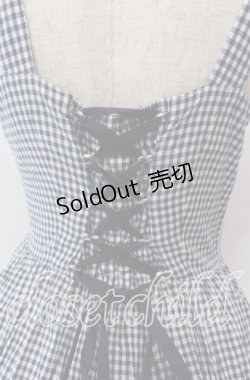 画像2: Victorian maiden / リボンギンガムサンドレス  ブルー O-25-11-19-016-CL-OP-OW-OS