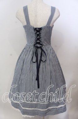 画像3: Victorian maiden / リボンギンガムサンドレス  ブルー O-25-11-19-016-CL-OP-OW-OS