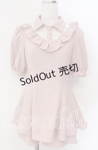 Secret Honey / デコルテレース半袖セットアップ  ピンク O-25-11-19-003-CA-OP-IG-OS