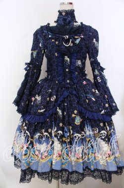 画像1: metamorphose / Brilliant princess ワンピース  ネイビー O-25-11-19-019-ME-OP-IG-OS