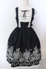 BABY,THE STARS SHINE BRIGHT / 花車刺繍ジャンパースカート  クロ O-25-11-19-020-BA-OP-YM-OS