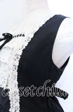 画像2: BABY,THE STARS SHINE BRIGHT / 花車刺繍ジャンパースカート  クロ O-25-11-19-020-BA-OP-YM-OS