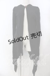 alice auaa / season42 [Beauty of Lamb] コットンニットフードイレギュラーカーデ  ブラック O-25-11-19-022-AA-TO-IG-OS