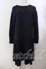 Jane Marple Dans Le Salon / Silket fleece sweat dress ドレス Ｍ ネイビー O-25-11-19-023-JM-OP-IG-OS