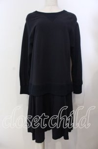 Jane Marple Dans Le Salon / Silket fleece sweat dress ドレス Ｍ ネイビー O-25-11-19-023-JM-OP-IG-OS