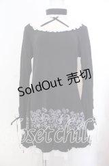 PUTUMAYO / レース配色ホルターネックカットワンピース  ブラック×ホワイト O-25-11-19-024-PT-OP-IG-OS