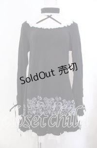 PUTUMAYO / レース配色ホルターネックカットワンピース  ブラック×ホワイト O-25-11-19-024-PT-OP-IG-OS