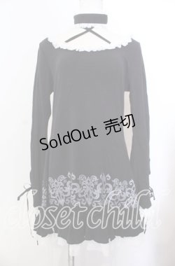 画像1: PUTUMAYO / レース配色ホルターネックカットワンピース  ブラック×ホワイト O-25-11-19-024-PT-OP-IG-OS