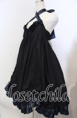 画像2: PEACE NOW / ストライプサテンホルターワンピース Ｍ ブラック×ブルー O-25-11-19-025-PU-OP-IG-OS