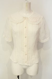 LIEF / Twinkle Chiffon ブラウス M アイボリー O-25-01-20-051-LO-BL-IG-OS