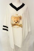 TRAVAS TOKYO / VネックBIG Tシャツ F ホワイト O-25-01-20-057-PU-TS-YM-ZI