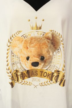 画像2: TRAVAS TOKYO / VネックBIG Tシャツ F ホワイト O-25-01-20-057-PU-TS-YM-ZI