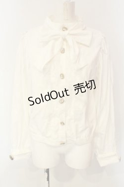 画像1: Swankiss / classic ribbon B/L ブラウス  シロ O-25-01-20-021-CA-BL-IG-OS