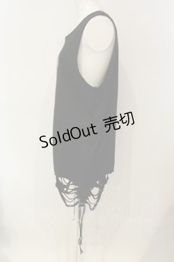 画像2: REFLEM / ダメージデザインタンクトップ F ブラック O-25-01-21-057-PU-TO-OW-ZT280
