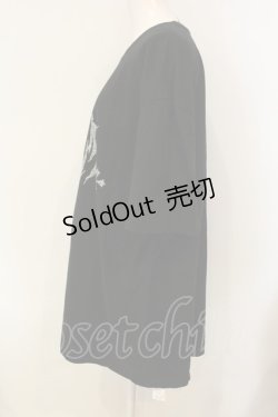 画像2: REFLEM / ラインストーンロゴ半袖Tシャツ F ブラック O-25-01-21-059-PU-TO-OW-ZT280
