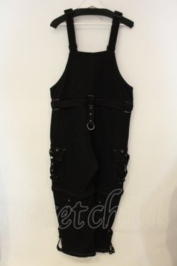 画像2: REFLEM / 2WAYボンテージスウェットカーゴオーバーオール F ブラック O-25-01-21-088-PU-OP-OW-ZT441