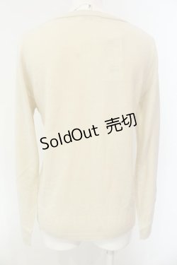 画像3: axes femme / Vネック起毛レースニットプルオーバー  キナリ O-25-01-21-009-AX-TO-SZ-OS
