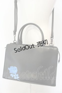 画像1: artherapie / フィセルローズ2WAYバッグ  ブラック×ブルー O-25-01-22-004-GO-BG-OW-ZT273