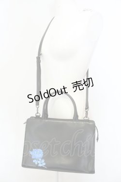 画像2: artherapie / フィセルローズ2WAYバッグ  ブラック×ブルー O-25-01-22-004-GO-BG-OW-ZT273