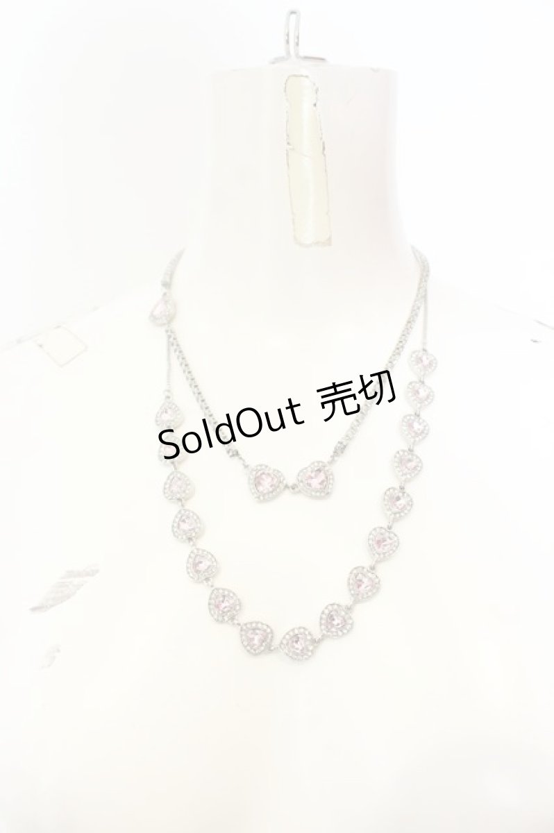 画像1: 【SALE】Swankiss / SX heart line N/C ネックレス  シルバー×ピンク O-25-05-30-1029-CA-AC-IG-ZT444-F001 (1)
