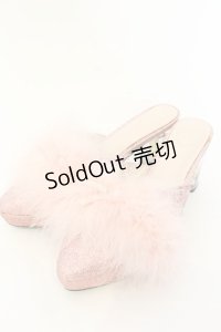 Swankiss / doll fancy suger mule シューズ L ピンク O-25-01-22-007-CA-SH-IG-ZT-K002