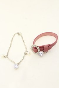 Swankiss / TS 2022SS bangle バングル  ピンク×シルバー O-25-05-30-1030-CA-AC-IG-ZT444-F002