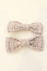 Swankiss / ツイードリボンクリップ  ピンク O-25-01-22-012-CA-AC-IG-OS
