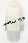 axes femme / グラデーションニットワンピース M アイボリー×グリーン O-25-01-23-038-AX-OP-IG-OS