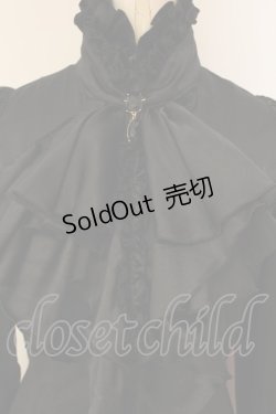 画像2: MARBLE / ゴシック調ドレープフリルタイ付きロングドレスワンピース  ブラック O-25-01-23-004-GO-OP-IG-OS