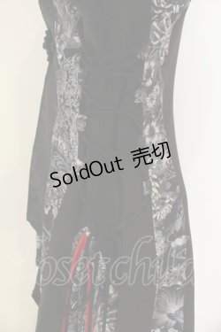 画像4: Qutie Frash / ロング着物カーデ  ブラック×レッド O-25-01-23-052-QU-JA-IG-OS