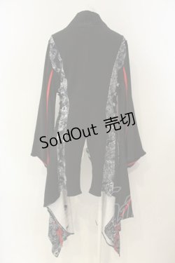 画像5: Qutie Frash / ロング着物カーデ  ブラック×レッド O-25-01-23-052-QU-JA-IG-OS