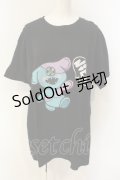 【SALE】NieR CLOTHING / プリントTシャツ XL ONEくん ブラック O-25-01-23-063-PU-TO-IG-ZT280