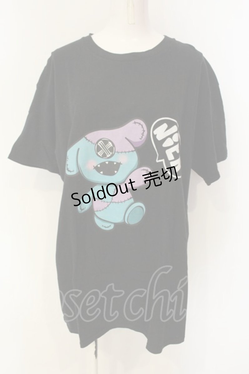 画像1: 【SALE】NieR CLOTHING / プリントTシャツ XL ONEくん ブラック O-25-01-23-063-PU-TO-IG-ZT280 (1)