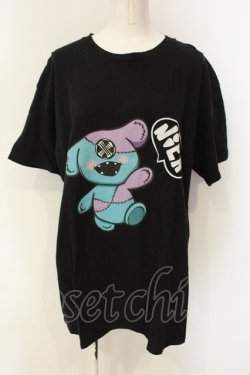 画像1: NieR Clothing / プリントTシャツ XL ONEくん ブラック O-25-01-23-063-PU-TO-IG-ZT280