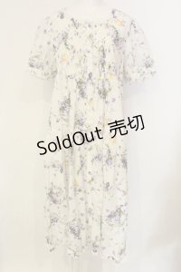 PINK HOUSE / リトルヴァイオレットプリントミディワンピース  シロ O-25-01-23-009-LO-OP-IG-OS