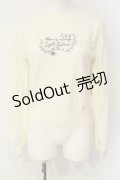 axes femme POETIQUE / フラワーロゴ刺繍ニットプルオーバー M アイボリー O-25-01-23-022-AX-TO-IG-OS