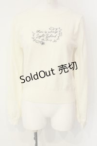 axes femme POETIQUE / フラワーロゴ刺繍ニットプルオーバー M アイボリー O-25-01-23-022-AX-TO-IG-OS