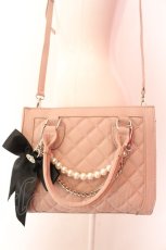 画像1: 【SALE】Lovely Tency / TT*アリスキルトスクエアバッグ  ピンク O-25-01-24-011-LO-BG-OW-ZT274 (1)