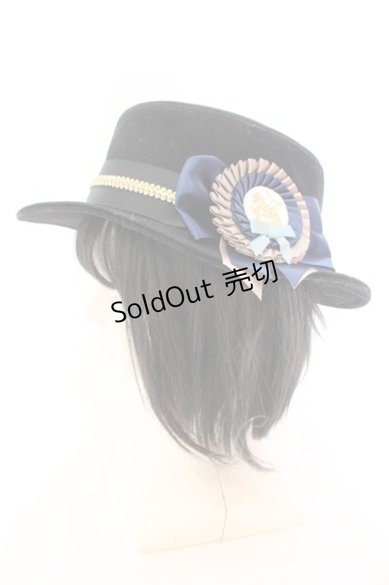 画像1: 【SALE】axes femme POETIQUE / ロゼットブローチ付きカンカン 57.5ｃｎ クロ O-25-05-30-1090-AX-AC-OW-ZT087 (1)