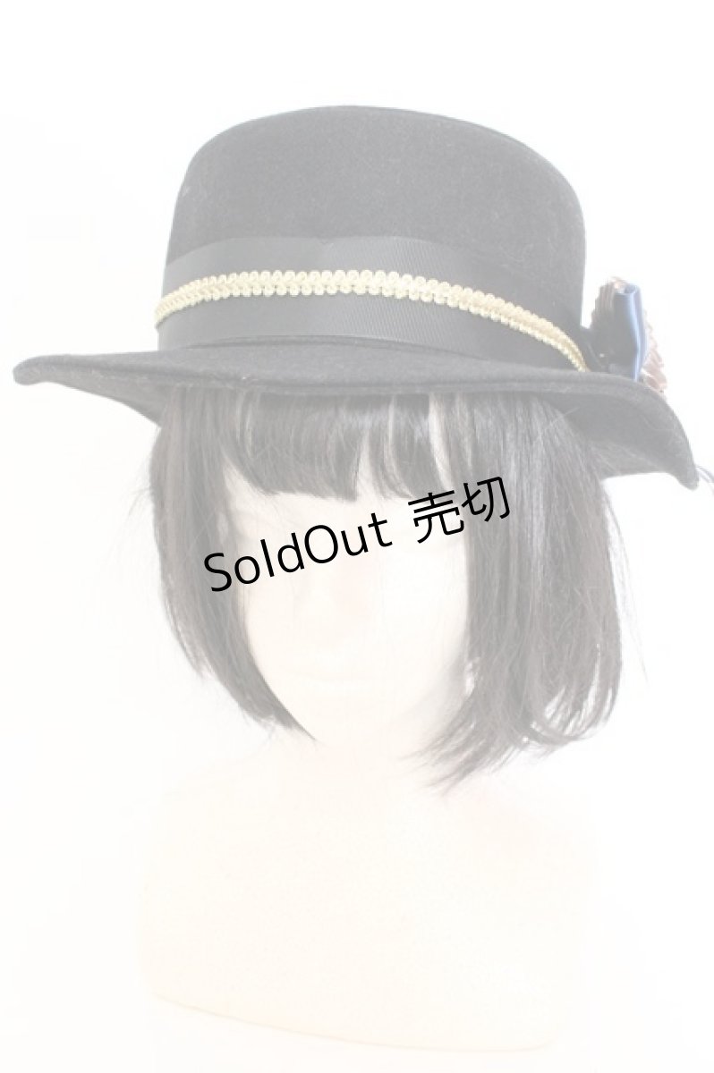 画像3: 【SALE】axes femme POETIQUE / ロゼットブローチ付きカンカン 57.5ｃｎ クロ O-25-05-30-1090-AX-AC-OW-ZT087 (3)