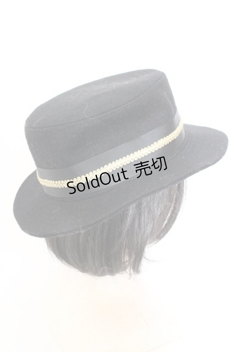 画像4: 【SALE】axes femme POETIQUE / ロゼットブローチ付きカンカン 57.5ｃｎ クロ O-25-05-30-1090-AX-AC-OW-ZT087 (4)