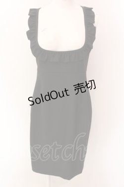 画像1: 【SALE】EATME / ハイウエストフリルジャンパースカート M クロ O-25-01-25-066-LO-OP-OW-ZT091