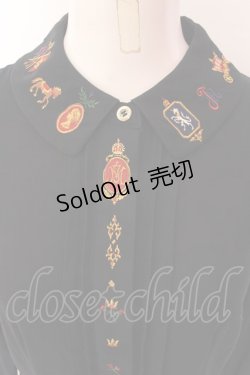 画像2: Jane Marple Dans Le Salon / Royal chocolate EMB dormitory dress ドレス M クロ O-25-01-25-082-JM-OP-IG-OS