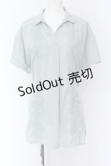 axes femme / レース配色開襟シャツ M ミントグリーン O-25-01-26-075-AX-TO-OW-OS