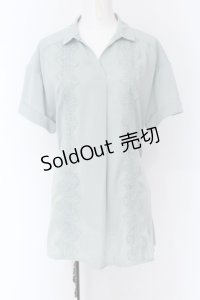 axes femme / レース配色開襟シャツ M ミントグリーン O-25-01-26-075-AX-TO-OW-OS