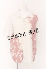 axes femme / 和柄ｍｉｘハワイアンシャツ M アカ O-25-01-26-077-AX-BL-OW-OS