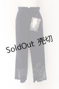 axes femme / 裾刺繍麻調パンツ M コン O-25-01-26-085-AX-PA-OW-ZY
