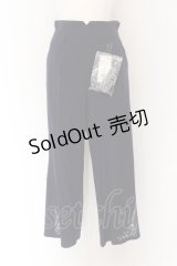 axes femme / 裾刺繍麻調パンツ M コン O-25-01-26-085-AX-PA-OW-ZY