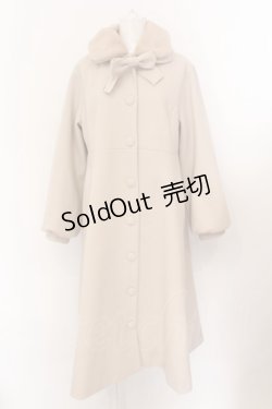 画像1: m petit by misako / AM*リボンコート L アイボリー O-25-01-26-086-LO-JA-IG-ZT-C039