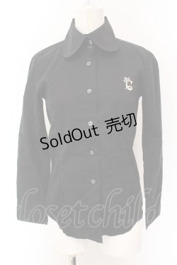 画像1: CHOICE / 刺繍高襟ブラウス  ブラック O-25-01-26-093-PU-BL-IG-OS